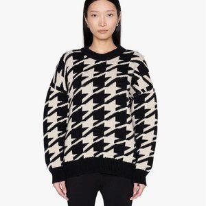 NWT Anine Bing Cheynne Houndstooth Sweater TTS
